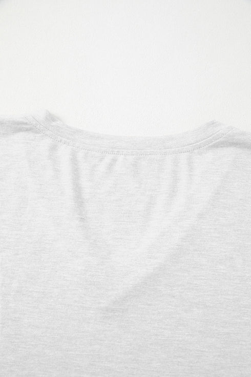 V-Neck Long Sleeve Relaxed Fit Pullover Top